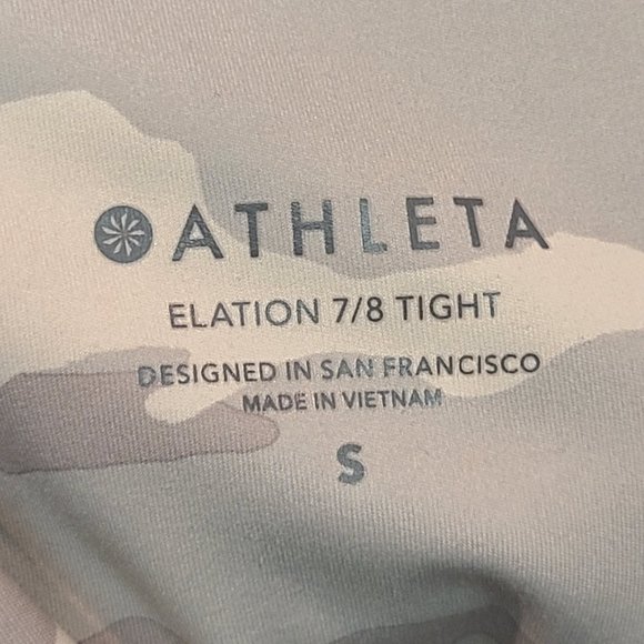Athleta Leggings Elation Tight High Rise Camo Print Gray Womens Small - Picture 4 of 7